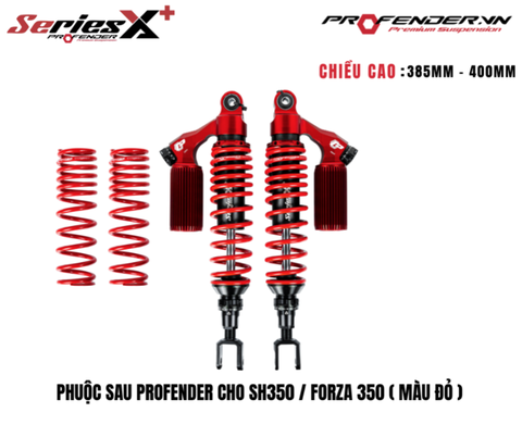 PHUỘC PROFENDER X SERIES PLUS - HONDA SH 350/FROZA 350 (ĐỎ)