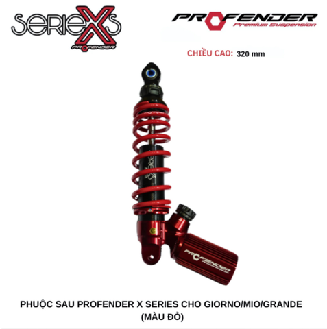 PHUỘC PROFENDER X SERIES - GIORNO 320MM (MÀU ĐỎ)