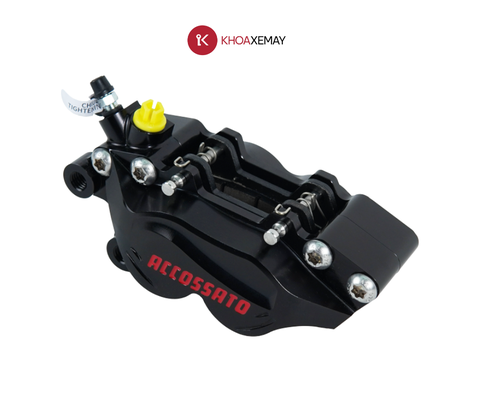 HEO THẮNG ACCOSSATO BILLET 4 PISTON ĐEN - TRÁI