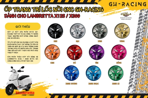 ỐP TRANG TRÍ LỐC NỒI LAMBRETTA - GH RACING