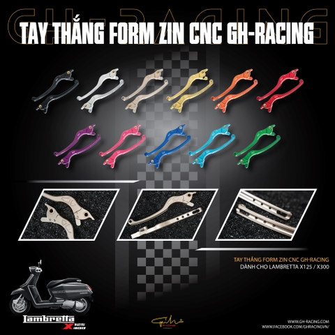 TAY THẮNG LAMBRETTA X300 FORM ZIN GH-RACING