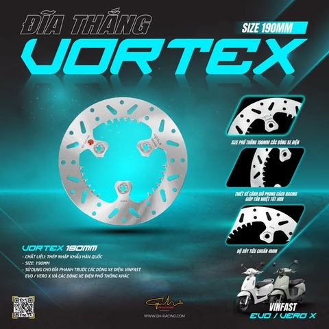 ĐĨA THẮNG VORTEX SIZE 190MM - GH-RACING