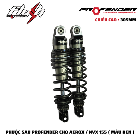 PHUỘC PROFENDER FLASH SERIES - AEROX , NVX 305mm ( MÀU ĐEN + đỏ
