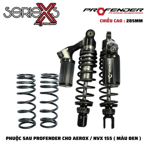 PHUỘC PROFENDER X SERIES - NVX155/AEROX : LOAD 285mm ( MÀU ĐEN )