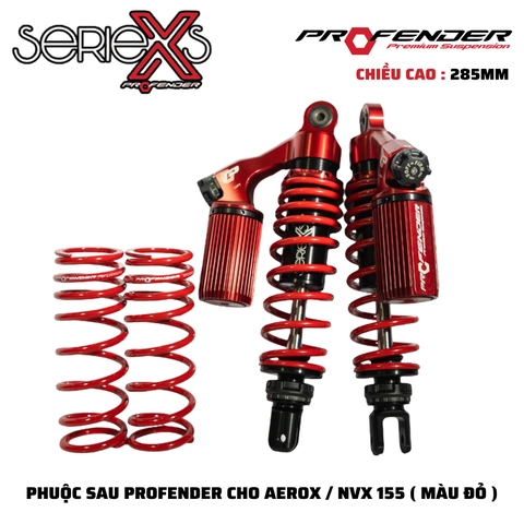 PHUỘC PROFENDER X SERIES - NVX155/AEROX : LOAD 285mm ( MÀU ĐỎ )