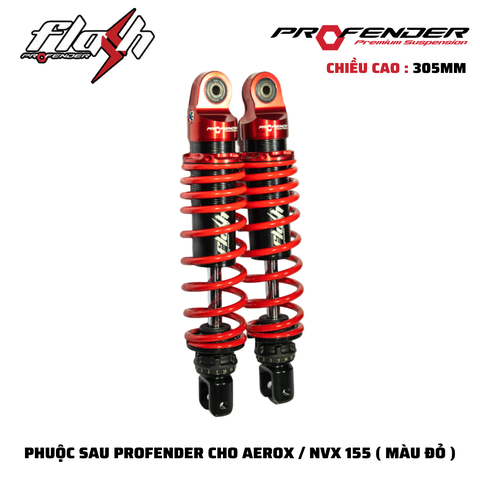 PHUỘC PROFENDER FLASH SERIES - AEROX , NVX 305MM ( MÀU ĐỎ )