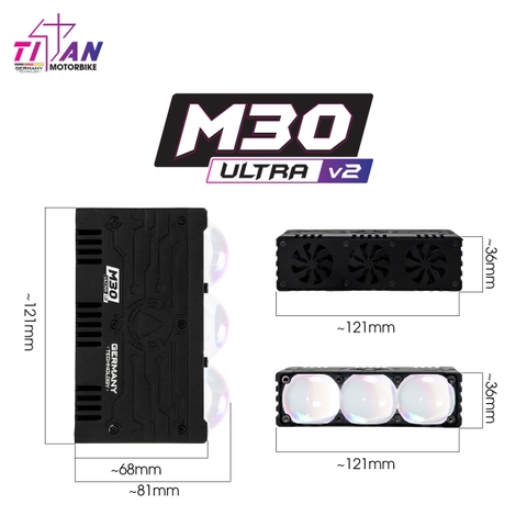 ĐÈN TRỢ SÁNG TITAN MOTO M30 ULTRA V2