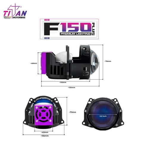 ĐÈN LED BI CẦU TITAN MOTO F150 V2