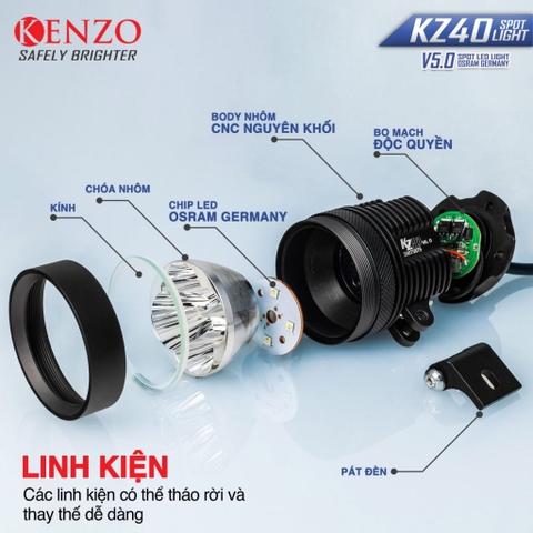 ĐÈN TRỢ SÁNG KENZO KZ40 V5.0