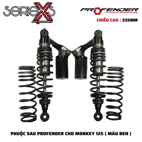 PHUỘC PROFENDER X SERIES - MONKEY 125i 2018-2022 , WAVE , FUTURE, DREAM 335mm (MÀU ĐEN)