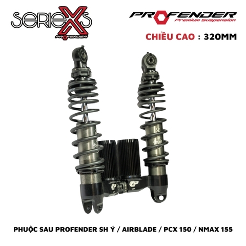 PHUỘC PROFENDER X SERIES - SH Ý / PCX 150 / NMAX 155 320mm ( MÀU ĐEN )