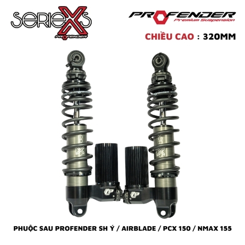 PHUỘC PROFENDER X SERIES - SH Ý / PCX 150 / NMAX 155 320mm ( MÀU ĐEN )