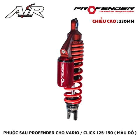 PHUỘC PROFENDER AIR SERIES - VARIO / CLICK 125-150 330MM(MÀU ĐỎ)