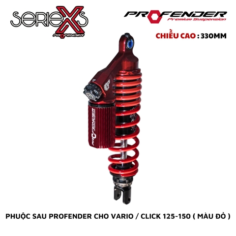 PHUỘC PROFENDER X SERIES - VARIO / CLICK 125-150 330mm (MÀU ĐỎ)