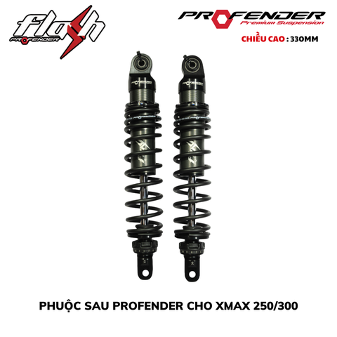 PHUỘC PROFENDER FLASH SERIES - XMAX 250/300 : LOAD 330MM (MÀU ĐEN)