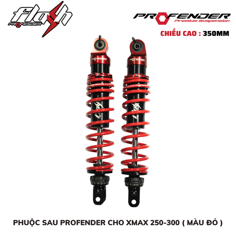 PHUỘC PROFENDER FLASH SERIES - XMAX 250/300 350MM (MÀU ĐỎ)