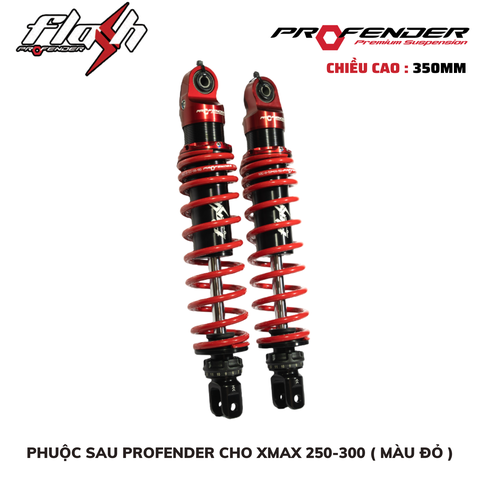 PHUỘC PROFENDER FLASH SERIES - XMAX 250/300 350MM (MÀU ĐỎ)