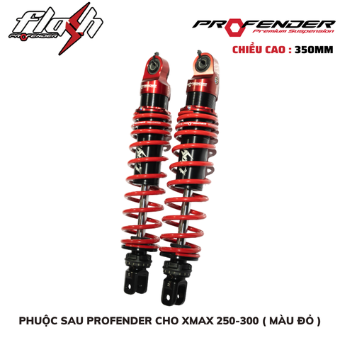 PHUỘC PROFENDER FLASH SERIES - XMAX 250/300 350MM (MÀU ĐỎ)