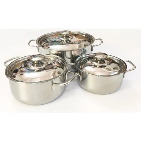 Bộ 3 nồi INOX Sharp cao cấp kích thước 16 18 24cm