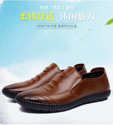 Giày lười đế cao su mềm thoáng khí dành cho nam