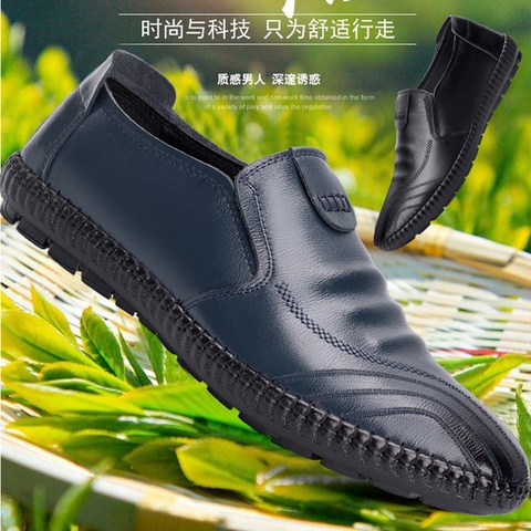 Giày lười đế cao su mềm thoáng khí dành cho nam