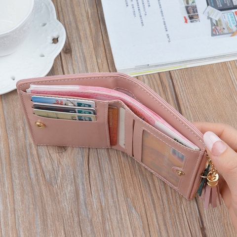 Ví nữ ngắn họa tiết hình bướm thời trang, phong cách Hàn Quốc và Nhật Bản
