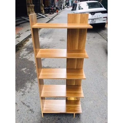 Kệ sách gỗ 5 tầng, kệ gỗ góc tường