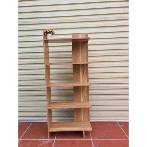 Kệ sách gỗ 5 tầng, kệ gỗ góc tường