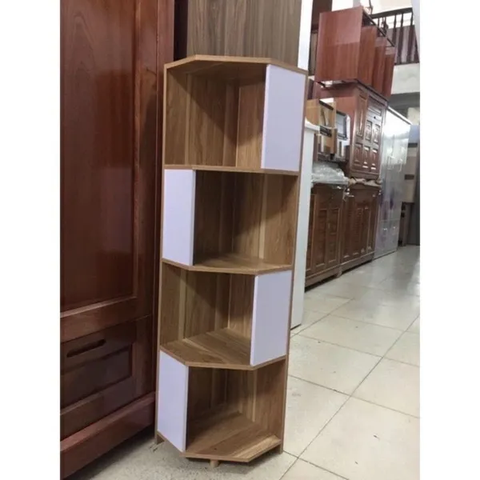 Kệ ngũ giác, kệ sách vuông 4 tầng 2 màu