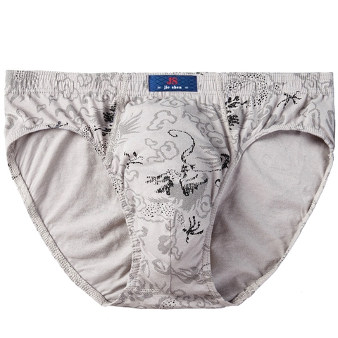 Quần lót nam lưng chun in họa tiết chất cotton co giãn