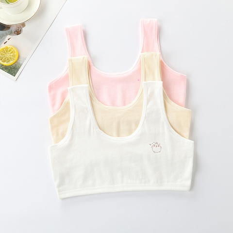 Áo lót hai dây vải cotton dành cho bé gái từ 8 đến 12 tuổi