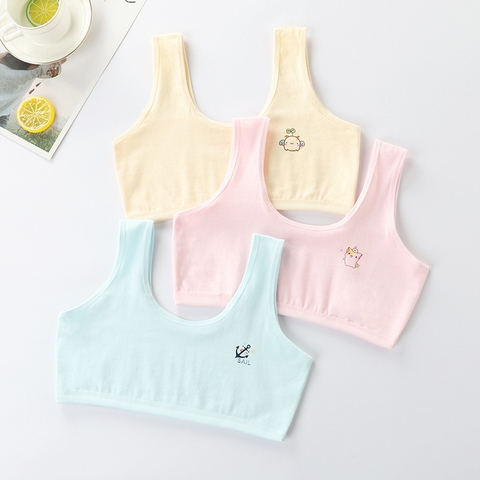 Áo lót hai dây vải cotton dành cho bé gái từ 8 đến 12 tuổi