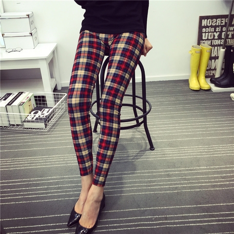Quần legging vải thun size lớn kẻ sọc cá tính thời trang dành cho nữ