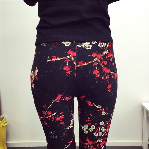Quần legging vải thun size lớn kẻ sọc cá tính thời trang dành cho nữ
