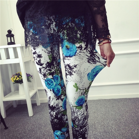 Quần legging vải thun size lớn kẻ sọc cá tính thời trang dành cho nữ