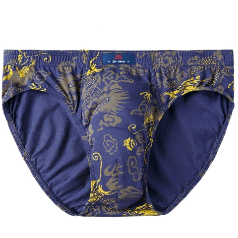 Quần lót nam lưng chun in họa tiết chất cotton co giãn