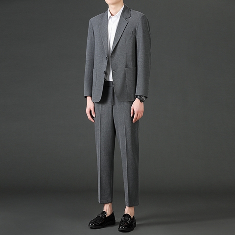 Bộ đồ vest nam lịch lãm nhẹ nhàng phong cách Hàn Quốc