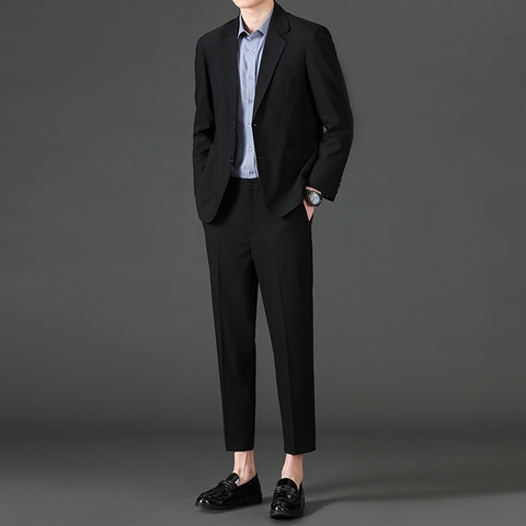 Bộ đồ vest nam lịch lãm nhẹ nhàng phong cách Hàn Quốc