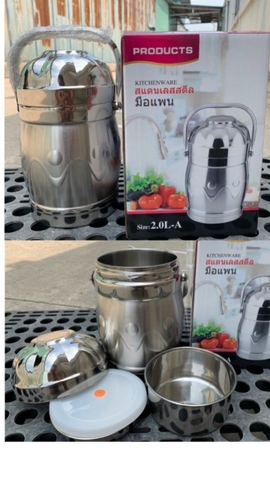 Cặp lồng inox cao cấp nắp chén kim cương