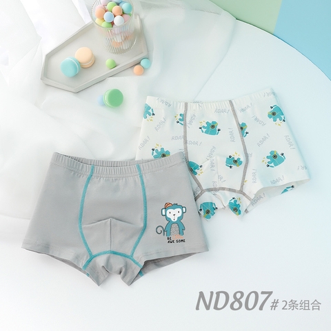 Combo 2 quần lót cotton kháng khuẩn in hoạt hình cho bé trai