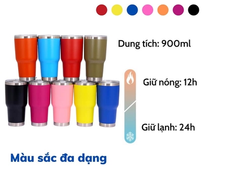 Ly giữ nhiệt Thái Lan nhám xịn SUS304