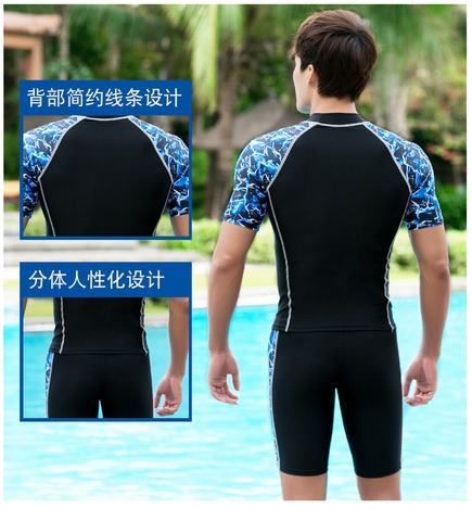 Bộ đồ bơi ngắn tay họa tiết lướt sóng kiểu dáng hợp thời trang