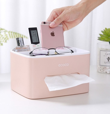 Hộp đựng khăn giấy để bàn Ecoco đa năng