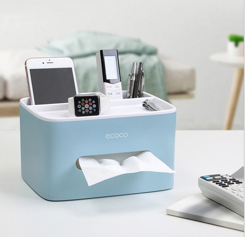 Hộp đựng khăn giấy để bàn Ecoco đa năng