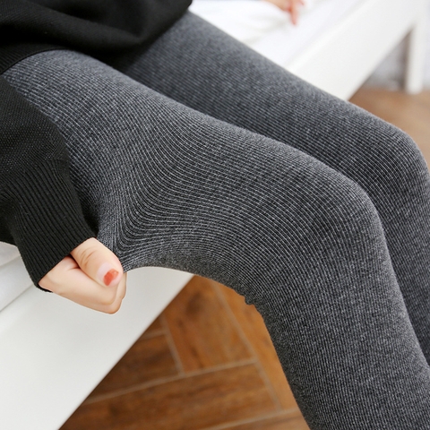 Quần legging vải cotton phối ren kiểu dáng quần tất ôm dáng dành cho nữ