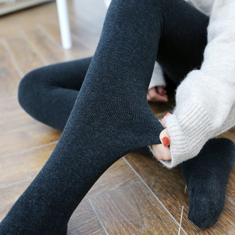 Quần legging vải cotton phối ren kiểu dáng quần tất ôm dáng dành cho nữ