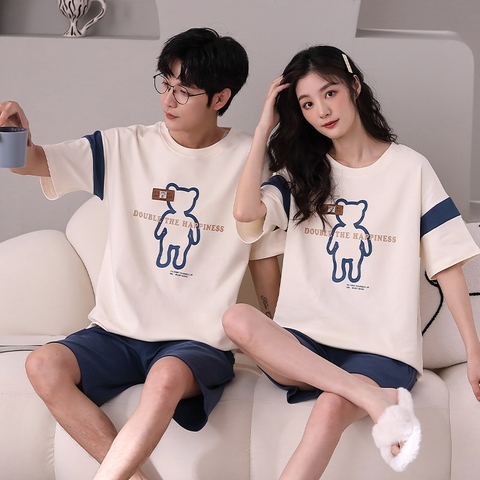 Bộ đồ nam cotton ngắn tay kiểu dáng thể thao