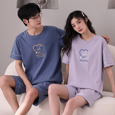 Bộ đồ nam cotton ngắn tay kiểu dáng thể thao