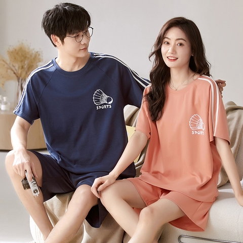 Bộ đồ nam cotton ngắn tay kiểu dáng thể thao