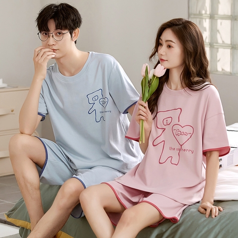 Bộ đồ nam cotton ngắn tay kiểu dáng thể thao